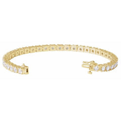 14K Yellow Gold 7 CTW Lab-Grown Diamond Line 7 1/4" Bracelet