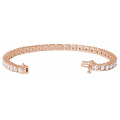 14K Rose Gold 7 CTW Lab-Grown Diamond Line 7 1/4" Bracelet