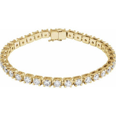 14K Yellow Gold 8 CTW Lab-Grown Diamond Line 7 1/4" Bracelet
