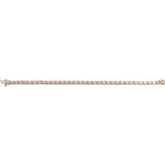 14K Rose Gold 8 CTW Lab-Grown Diamond Line 7 1/4" Bracelet