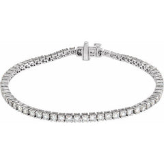 14K White Gold 4 CTW Lab-Grown Diamond Line 7" Bracelet
