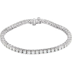 14K White Gold 5 CTW Lab-Grown Diamond Line 7" Bracelet