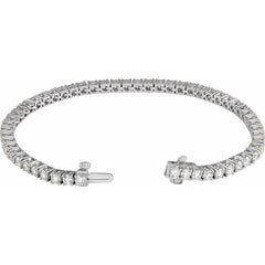 14K White Gold 5 CTW Lab-Grown Diamond Line 7" Bracelet
