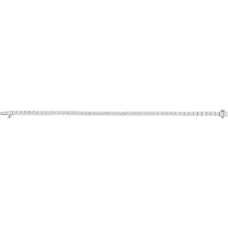 14K White Gold 6 CTW Lab-Grown Diamond Line 7" Bracelet