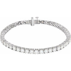 14K White Gold 7 CTW Lab-Grown Diamond Line 7" Bracelet
