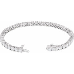 14K White Gold 8 CTW Lab-Grown Diamond Line 7" Bracelet