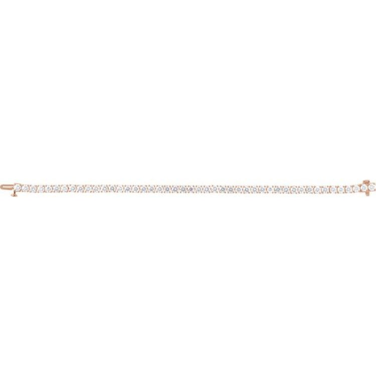 14K Rose Gold 8 CTW Lab-Grown Diamond Line 7" Bracelet