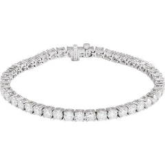 14K White Gold 9 CTW Lab-Grown Diamond Line 7" Bracelet