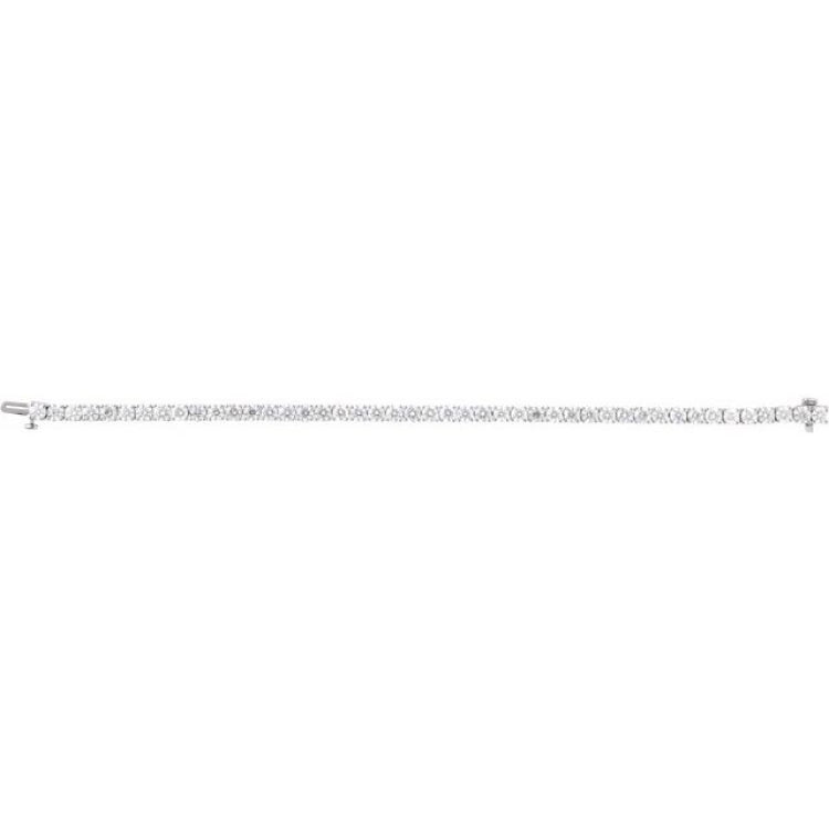14K White Gold 9 CTW Lab-Grown Diamond Line 7" Bracelet