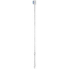 14K White Gold Lab-Grown Blue Sapphire 6 1/2-7 1/2" Bracelet