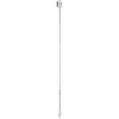 14K White Gold Lab-Grown Ruby 6 1/2-7 1/2" Bracelet