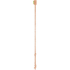 14K Rose Gold Natural Peridot 6 1/2-7 1/2" Bracelet