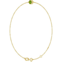 14K Yellow Gold Natural Peridot 6 1/2-7 1/2" Bracelet