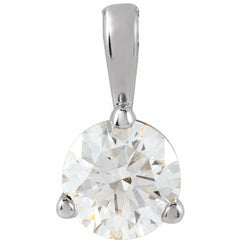 Sterling Silver 1/3 CT Lab-Grown Diamond Pendant