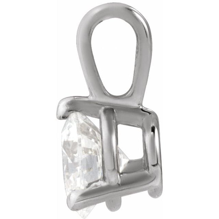 Sterling Silver 1/3 CT Lab-Grown Diamond Pendant