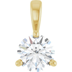 14K Yellow Gold 1/2 CT Lab-Grown Diamond Pendant