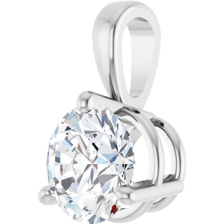Platinum 1/2 CT Lab-Grown Diamond Pendant
