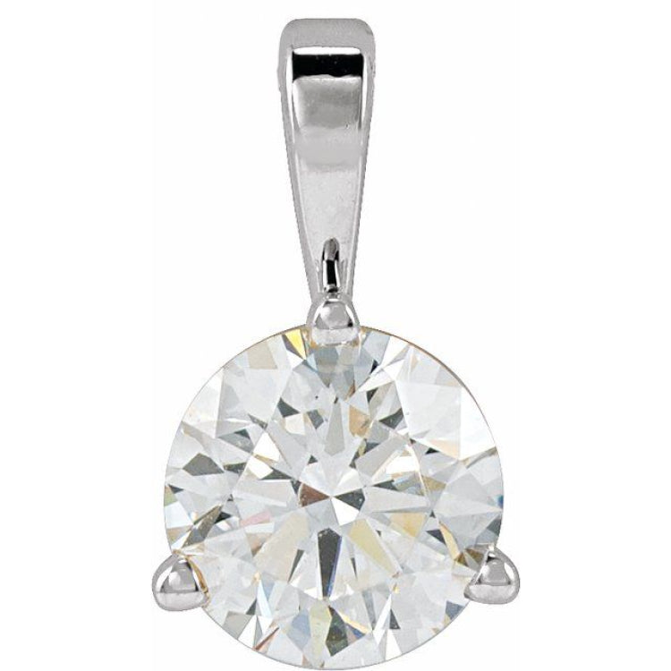 Platinum 5/8 CT Lab-Grown Diamond Pendant