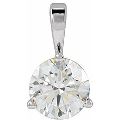 Platinum 5/8 CT Lab-Grown Diamond Pendant