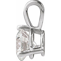 Platinum 5/8 CT Lab-Grown Diamond Pendant