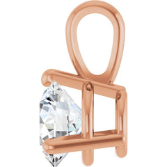 14K Rose Gold 3/4 CT Lab-Grown Diamond Pendant