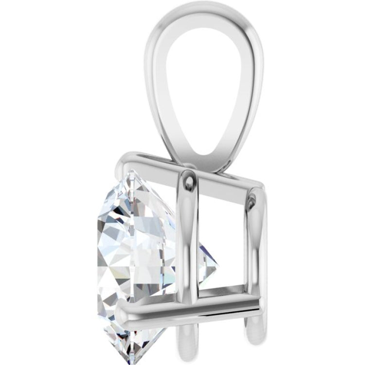 Platinum 1 CT Lab-Grown Diamond Pendant