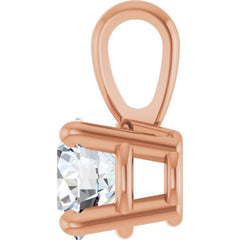 14K Rose Gold 1/3 CT Lab-Grown Diamond Pendant