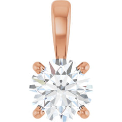 14K Rose Gold 1/2 CT Lab-Grown Diamond Pendant