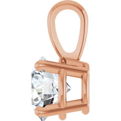 14K Rose Gold 3/4 CT Lab-Grown Diamond Pendant