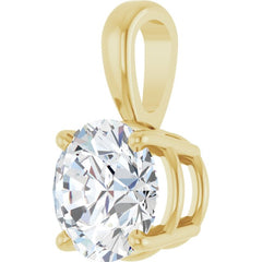 14K Yellow Gold 1 1/4 CT Lab-Grown Diamond Pendant