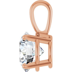 14K Rose Gold 2 CT Lab-Grown Diamond Pendant