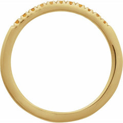 14K Yellow Gold Natural Citrine Stackable Ring