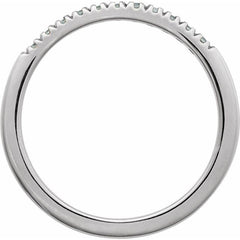 14K White Gold Natural Aquamarine Stackable Ring