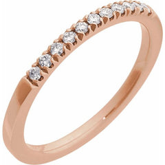 14K Rose Gold 1/6 CTW Lab-Grown Diamond Stackable Ring