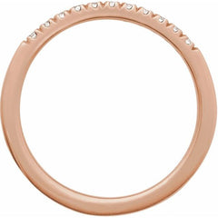 14K Rose Gold 1/6 CTW Lab-Grown Diamond Stackable Ring