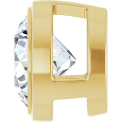 14K Yellow Gold 3/4 CT Natural Diamond Slide Pendant