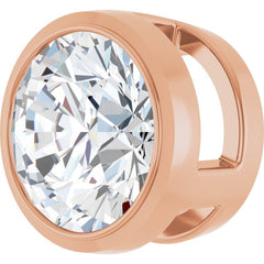14K Rose Gold 3/4 CT Natural Diamond Slide Pendant