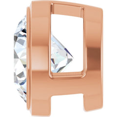 14K Rose Gold 3/4 CT Natural Diamond Slide Pendant