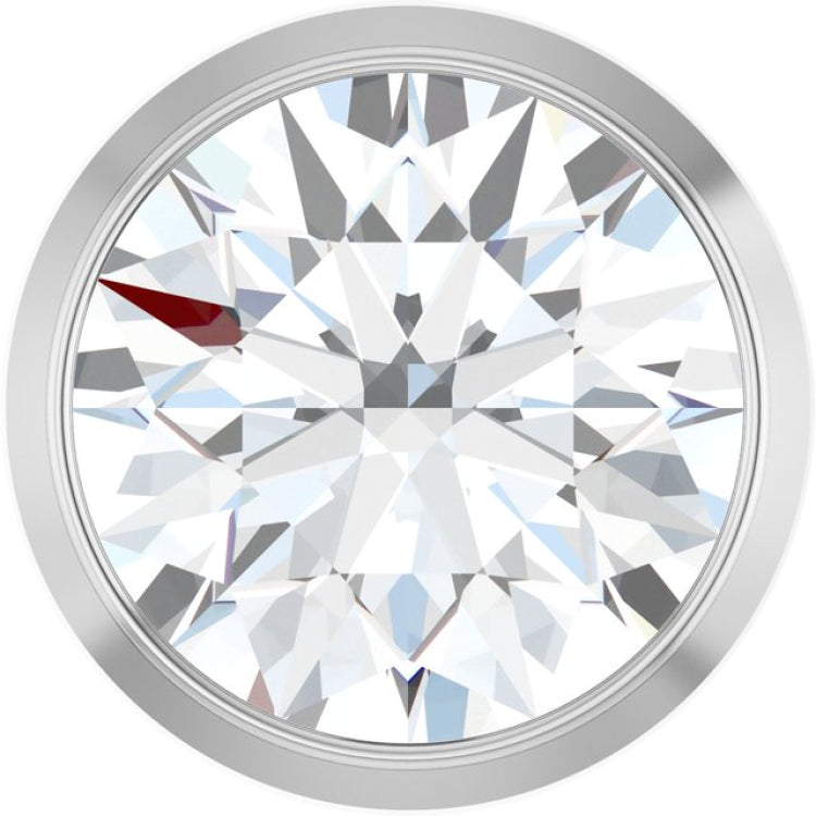 14K White Gold 3/4 CT Lab-Grown Diamond Slide Pendant