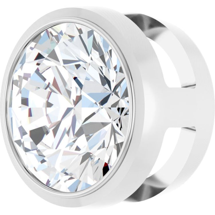 14K White Gold 1 CT Lab-Grown Diamond Slide Pendant