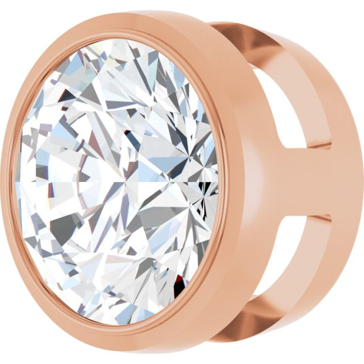 14K Rose Gold 1 CT Lab-Grown Diamond Slide Pendant