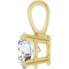14K Yellow Gold 1 CT Natural Diamond Pendant