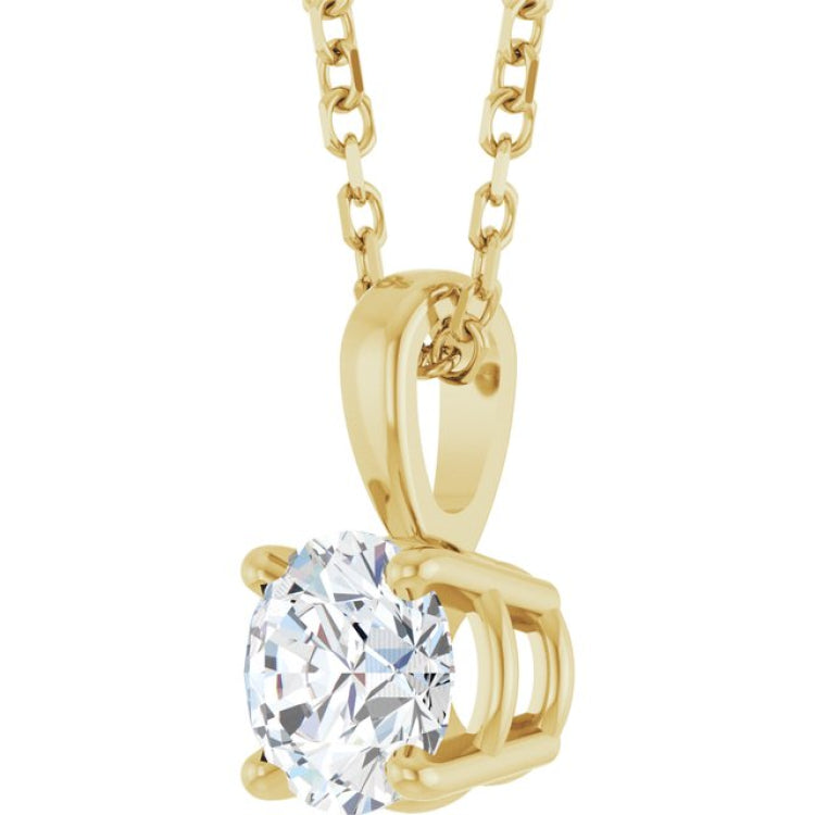 14K Yellow Gold 1/2 CT Lab-Grown Diamond 18" Necklace