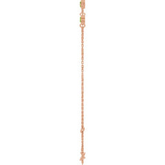 14K Rose Gold Natural Peridot Bezel-Set 3-Stone 6 1/2-7 1/2" Bracelet