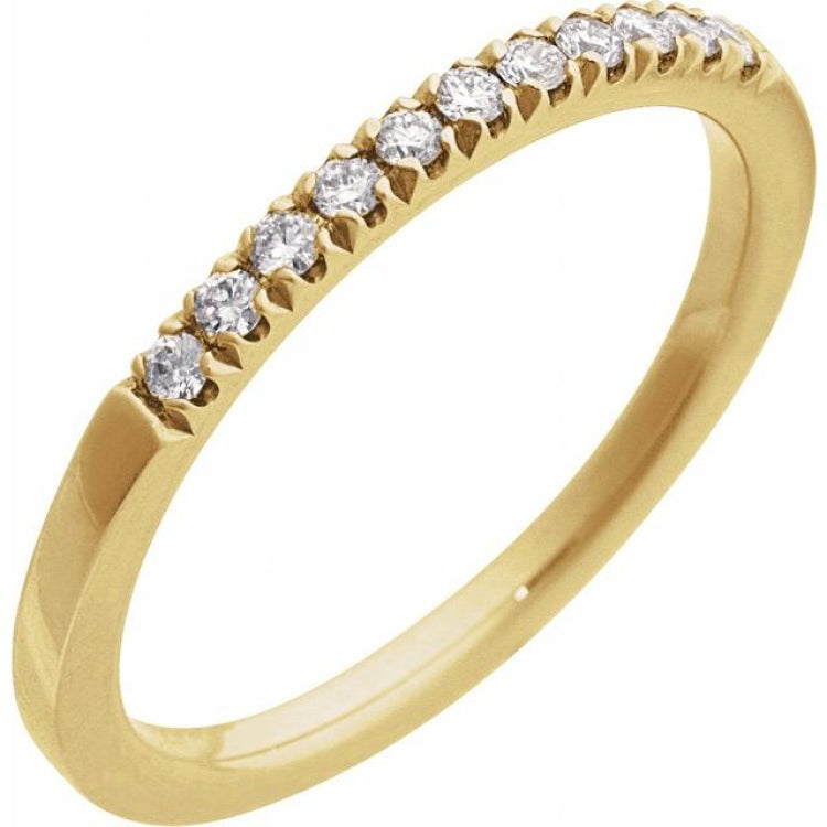 14K Yellow Gold 1/6 CTW Natural Diamond Stackable Ring