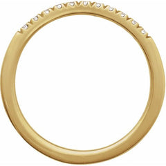 14K Yellow Gold 1/6 CTW Natural Diamond Stackable Ring