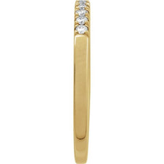 14K Yellow Gold 1/6 CTW Natural Diamond Stackable Ring