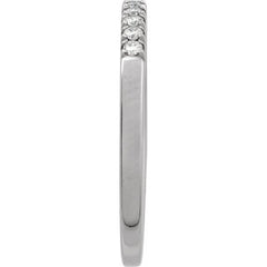 14K White Gold 1/6 CTW Natural Diamond Stackable Ring