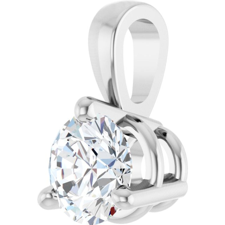 Sterling Silver 1/4 CTW Natural Diamond Pendant