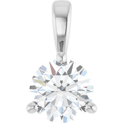 14K White Gold 1/2 CTW Natural Diamond Pendant